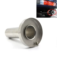 CNSPEED Universal 85mm 3 5 98mm 4 110mm 4 5 Car Stainless Chrome Exhaust Muffler Silencer