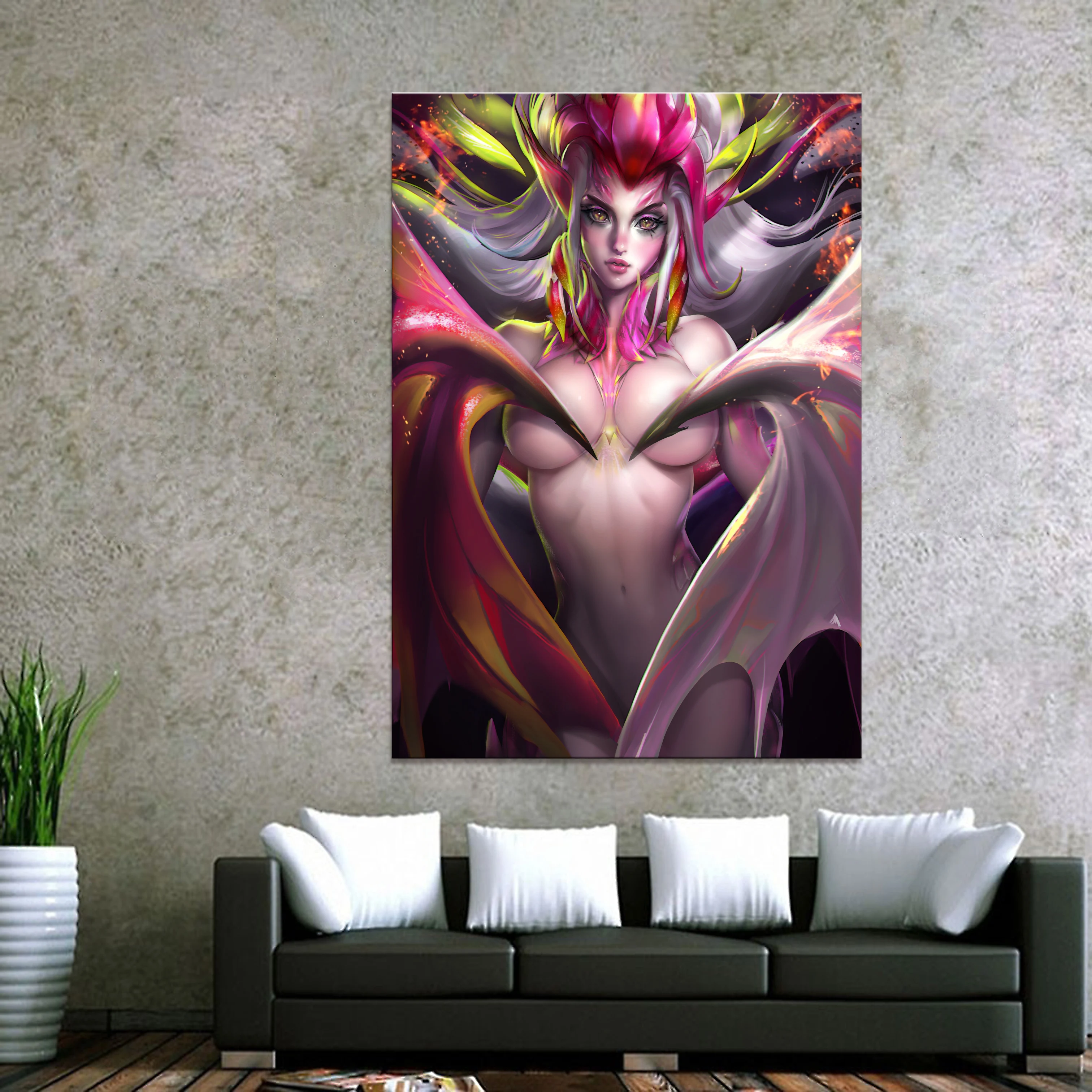 

Home Decor Canvas Dragon Fruit Faerie Nude 1 Piece Anime Sexy Girl Art Poster Prints Picture Wall Decoration Painting Wholesale