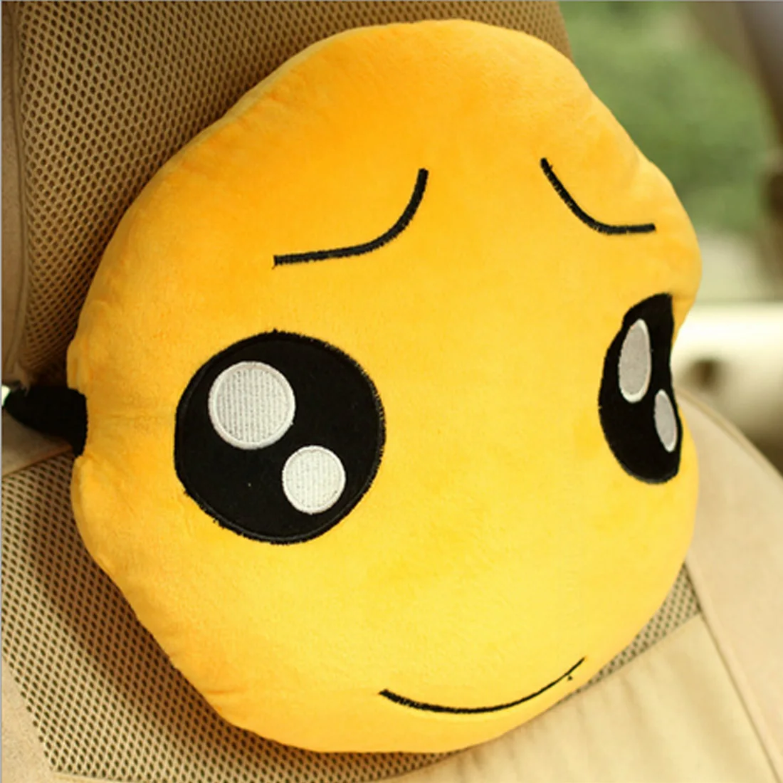 

Dongzhen Car Headrest Pillow Head Neck Rest Headrest Pillows Auto Seat Back Round Plush Head Protection Auto Accessories 1pcs