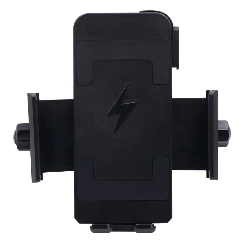 

360 Degree Rotating 12V-32V Motorcycle Handlebar Mirror Smart Phone Holder Qi Wireless Charger Mount Stand For iphone Samsung
