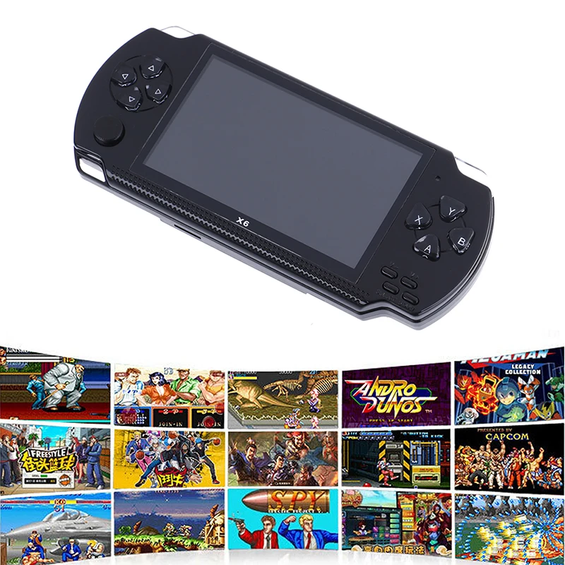 4.3in Ручной игровой консольный плеер встроенный в 1000 игр 32 бит 8G видео