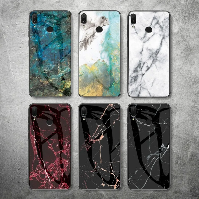 Чехол Etui для Samsung Galaxy a50 a70 a40 s10 s10e s8 s9 plus s7 s6 edge note 9 8 a30 стеклянный чехол телефона с