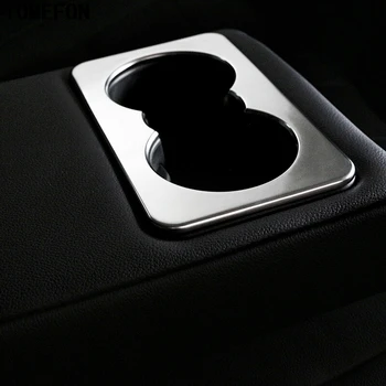 

For Jaguar F-Pace f pace X761 2016 2017 ABS Chrome Matte Rear Seat Water Cup Glass Holder Car Interior Styling Accessories Cover