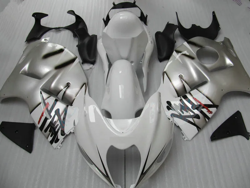 

Motorcycle Fairing kit for SUZUKI Hayabusa GSXR1300 96 99 07 GSXR 1300 1996 1999 2007 ABS White silver Fairings set+gifts SD09
