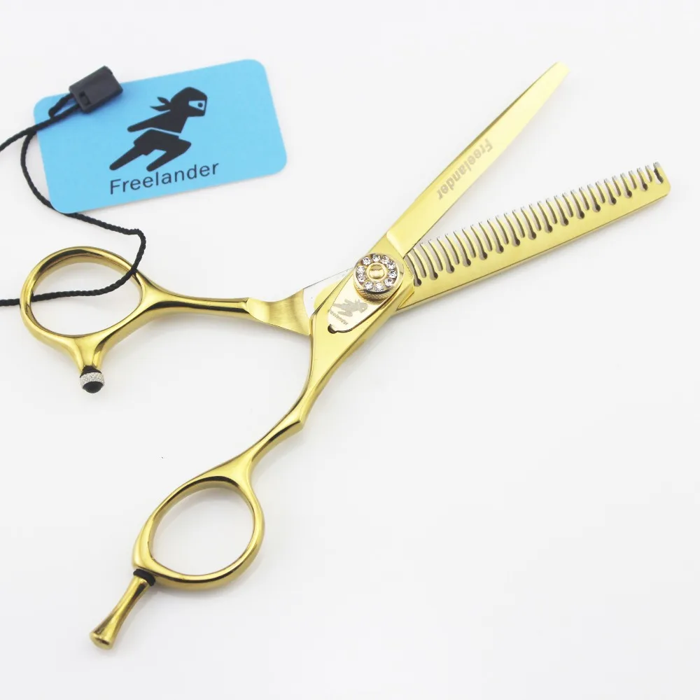 

Gold Plating 6.0 inch professional hair scissors barber thinning scissors hair cut beauty