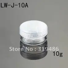 300 шт./лот Высокое качество красивые, прозрачные баночки для крема 10g бутылках косметические банки в бутылках, бутылки для многоразового использования LW-J-10A