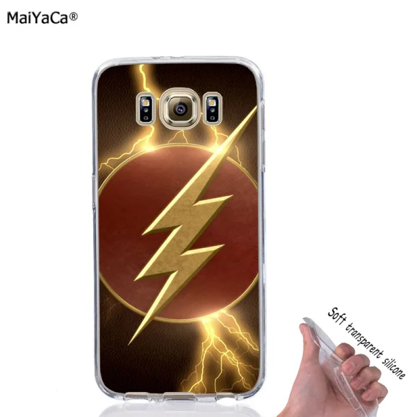 flash logo transparent soft full silicone case for samsung s5 s6 edge plus s7 s7edge s8 s8plus s9 s9plus note9 | Мобильные телефоны