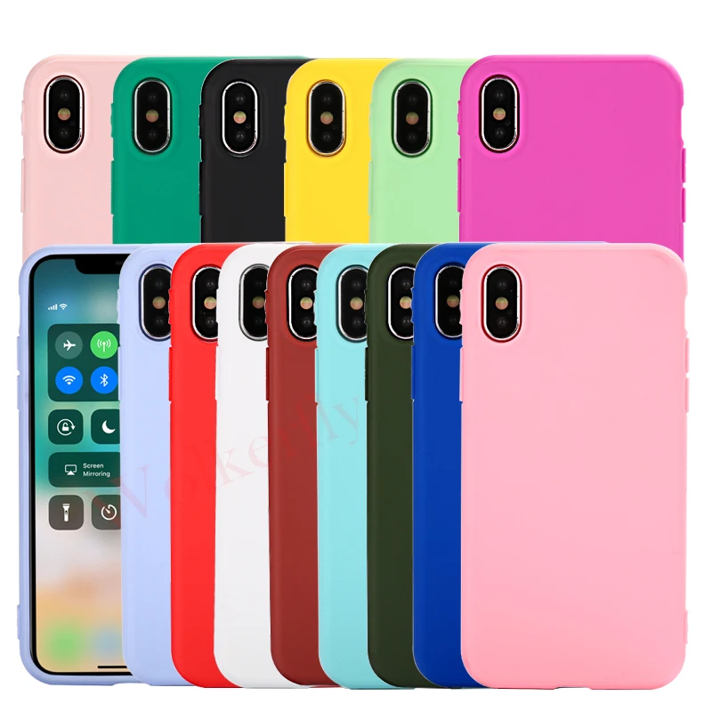 

Original Silicone On The Case For iPhone 5 5S 6 6S 7 8 Plus X Cover For iPhone X XR XS XS Max 7 8 Plus 6 6s Phone Bags Color TPU