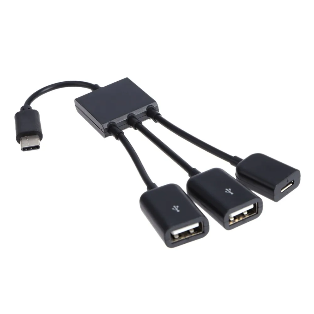 USB3.1 Type-C Type C с двумя 2 портами USB2.0 Hub + Micro usb-хаб OTG адаптер удлинитель кабель для Macbook
