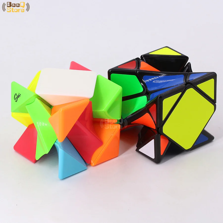 Mofangge Twistyskewb Twisty детская головоломка-кубик Cubo Magico головоломка на скорость игрушки для детей черный Stickerless Красочный корпус необычный острый