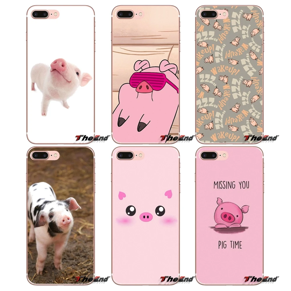 

Cell Phone Cases Covers For HTC U11 One M7 M8 A9 M9 M10 E9 Desire 630 530 626 628 816 820 Motorola G G2 G3 funny cute lovely pig