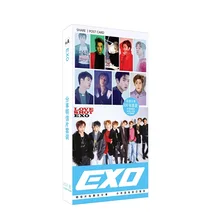 200 шт./компл. корейский EXO Бумага Почтовые открытки/поздравительная открытка оповещения о сообщениях(в том числе карты/рождества и год подарки