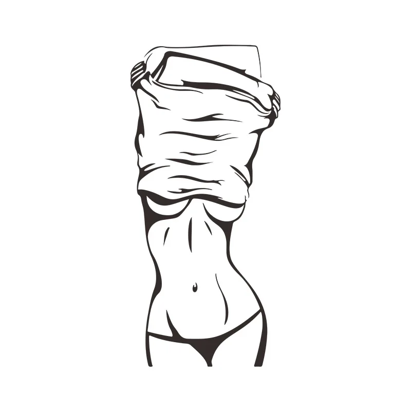 Sexy Girl Wall Stickers Creative Pattern Living Room Bedroom Decoration Art Decals Self-adhesive Mural Home Decor Fitness Poster - 6