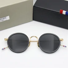 Новое поступление круглые солнцезащитные очки для женщин и мужчин высокое качество Винтажные Солнцезащитные очки UV400 Zonnebril Dames Mannen с оригинальным чехол