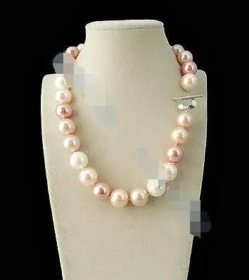 

FREE SHIPPING HOT sell new Style >>>> 14mm AAA Multicolor South Sea shell Pearl Necklace 18" LL003