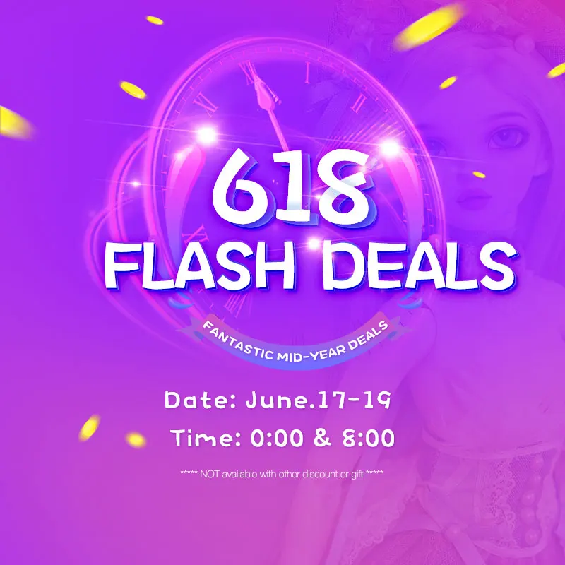 

618 Fantastic Mid-year Deals 618 Week of Carnival Free shipping Membership Flash Deal on17th to 19th 0:00 and 8:00