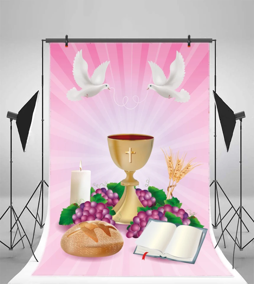 Laeacco Pink Baby Shower Backdrop For Photography Pigeon Fruit Gold Bless You Photography Background Photo Backdrop Photo Studio