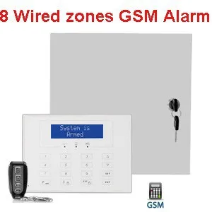 Проводная GSM сигнализация для проекта 8 проводных зон для проводных датчиков сигнализации