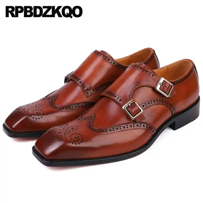 burgundy monk strap