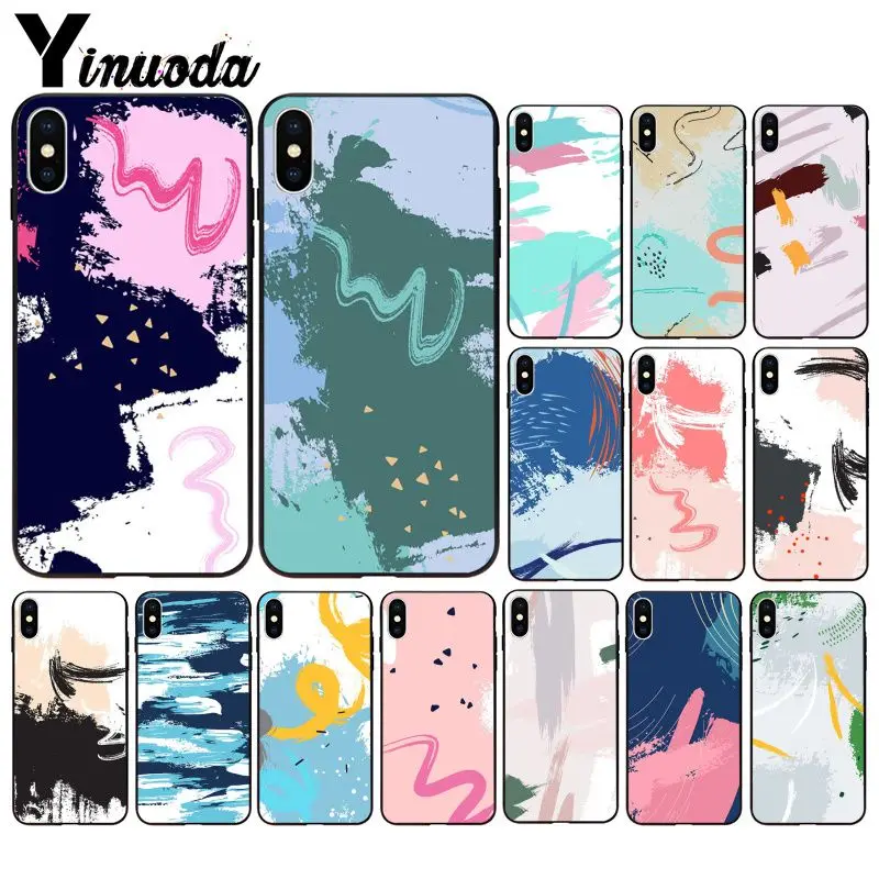 Yinuoda темно-розовый дизайн краска Новинка чехол для телефона Fundas iPhone 6S 6plus 7 7plus 8 plus X