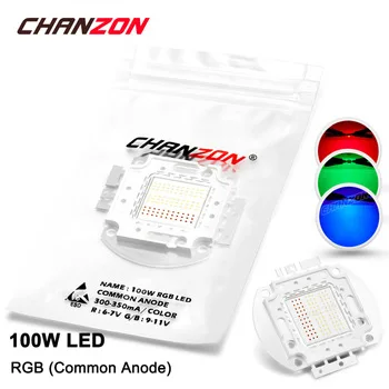 100W LED Light Bulb Lamp RGB 900mA High Power 100 W Watt Red Green Blue Epileds Chip Integrated 100Watt Colorful DIY COB