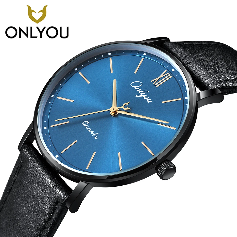 

ONLYOU Fashion Casual Quartz Watch Men Black Creative Women's Braclet Unique Watches Dress Wristwatch for Lady Boys Clock