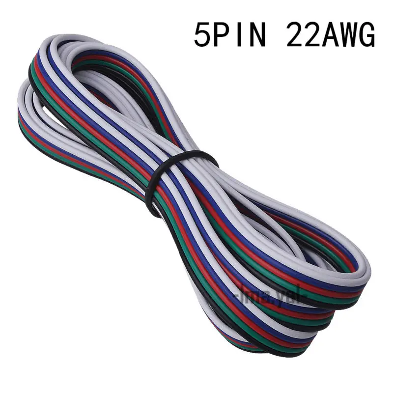 20 м/5 м/10 м 2pin провод 3pin провод 4Pin 5pin удлинитель провода, 22 awg провода, RGB+ белый провод Соединительный кабель для 3528 5050 светодиодные ленты