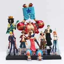 10pcs set Free Shipping Japanese Anime One Piece Action Figure Collection 2 YEARS LATER luffy nami