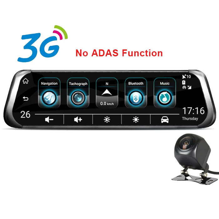 10 ''4G зеркало заднего вида Автомобильный видеорегистратор HD 1080P Авто регистратор двойной объектив рекордер WiFi ADAS gps навигация видеорегистратор резервная камера F800 - Название цвета: 3G version