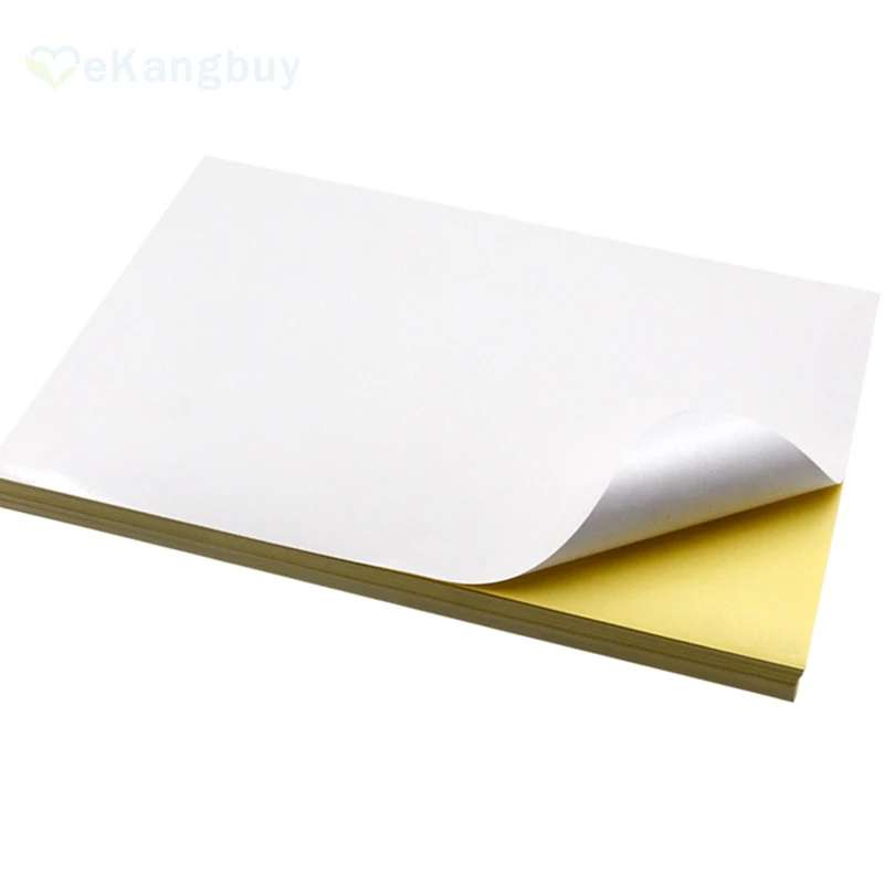 50sheets A4 White Adhesive Paper Gossy Matte Finish DIY Printable Label 50sheets A4 White Adhesive Paper Gossy Matte Finish DIY Printable Label