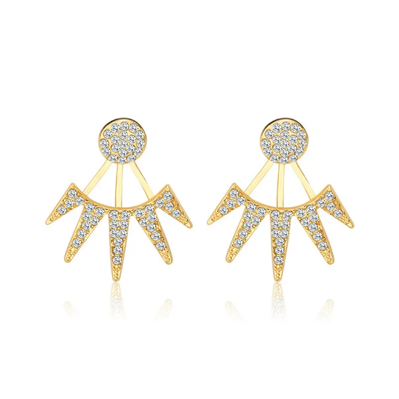 2018 Fashion earrings for women Lady Elegant Crystal Rhinestone Ear Stud Earrings Jewelry for Girl Brincos Bijoux Femme J06#N (2)