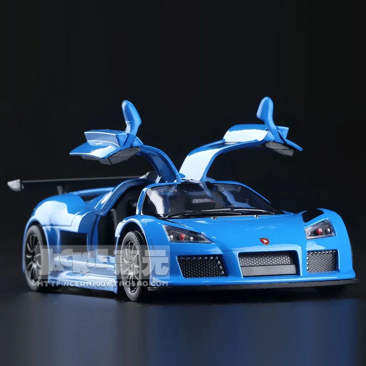 Высокая имитация изысканных литых и игрушечных транспортных средств: KiNSMART автомобильный Стайлинг Gumpert Apollo спортивный автомобиль 1:36 литье под давлением модель игрушечного автомобиля - Цвет: Синий