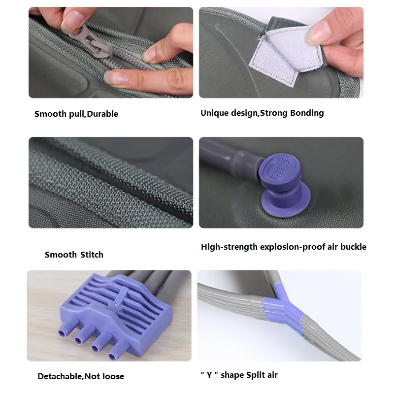 Air Compression Massager Handheld Controller Blood Circulation Pump Wrap Set for Double Arm Leg Cuff Waist Relax Massage