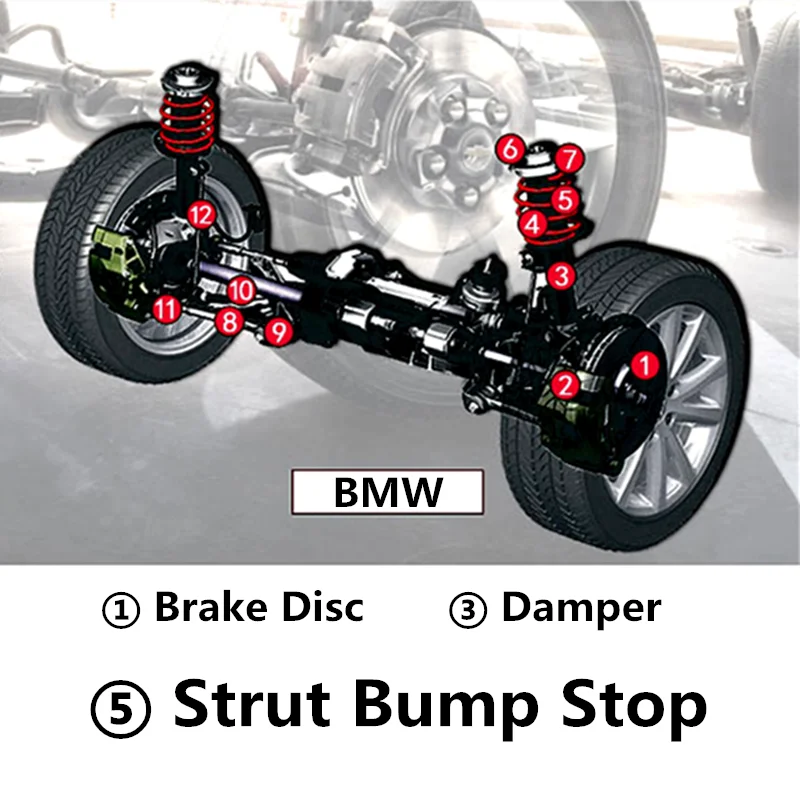 2 Pcs Car Suspension Rubber Strut Bumper Bump Stop 31331124449 for bmw