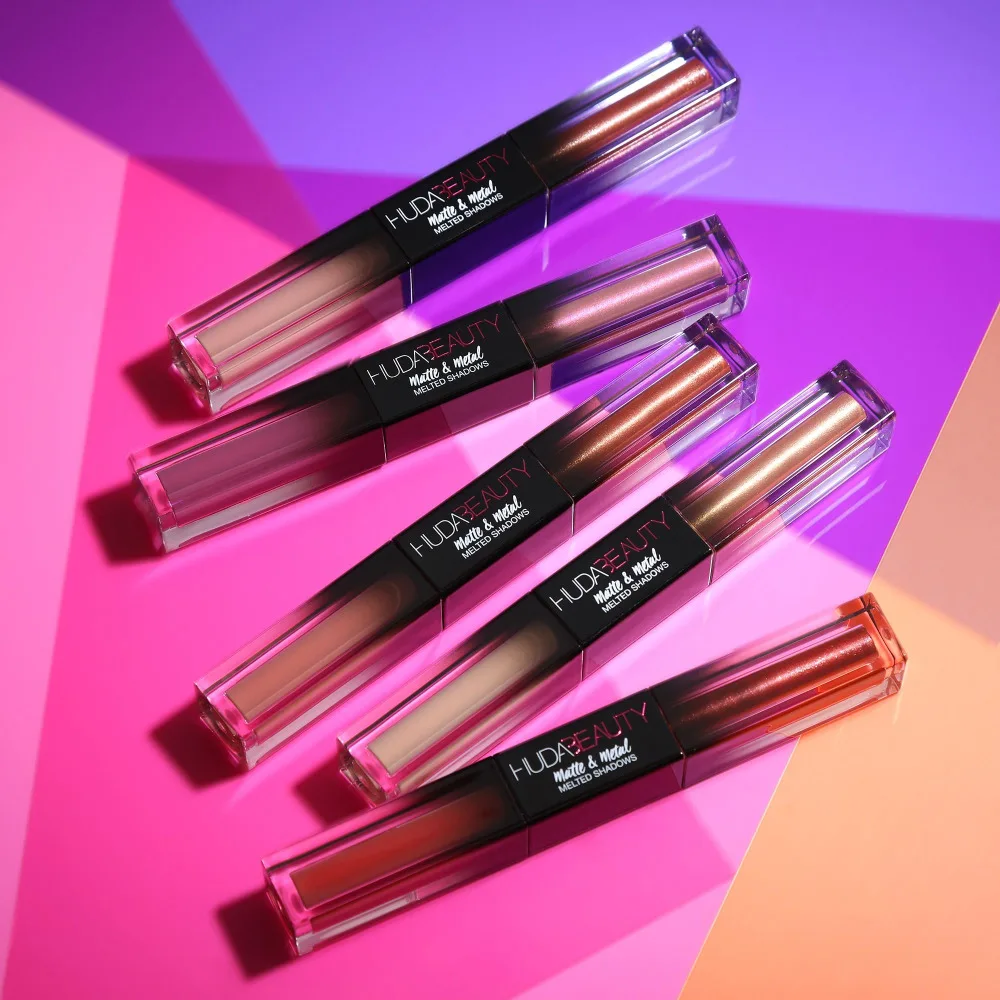 Huda Beauty double head matte and metal melt liquid shadow long lasting low light mixable liquid eyeshadow