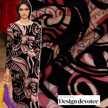 На заказ высокого качества полый шелк выгорание ткани шелковистый бархат одежда из шелка ткань для Ципао особенности модная ткань