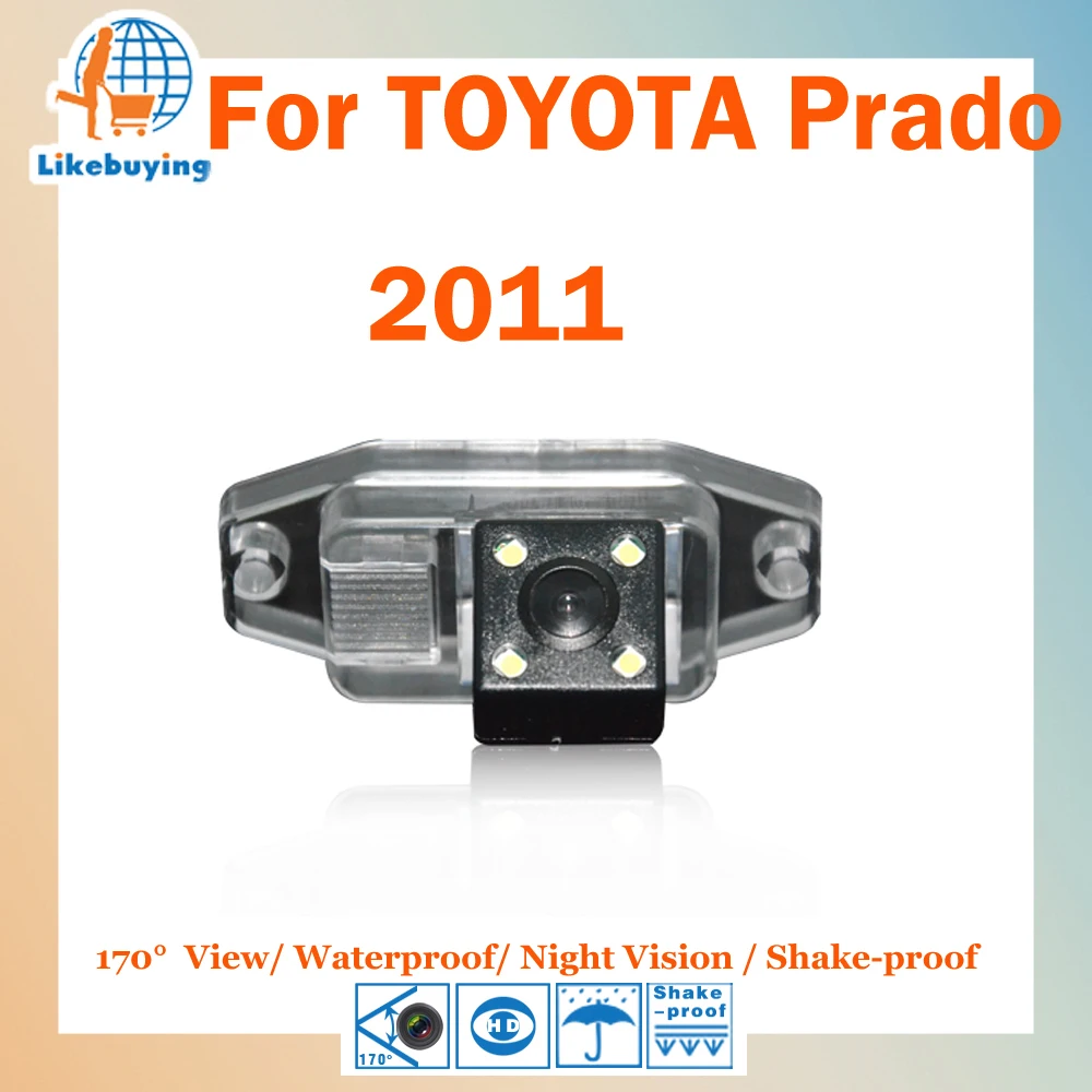 

1/4 Color CCD HD Rear View Camera / Reverse Camera / Parking Camera For TOYOTA prado 2011 Night Vision / Waterproof / LED Lights