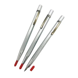 Stylo à Clip conique en acier et tungstène, pour céramique, coque en verre, outil de marquage de lettrage en métal blanc 