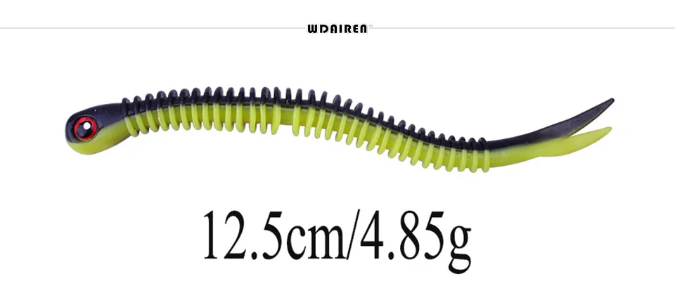 5 шт./лот 12,5 см 4,8 г спиральная объемная рыболовная мягкая искусственная приманка weest blackfish полосатые рыболовные снасти Спиннинговые приманки
