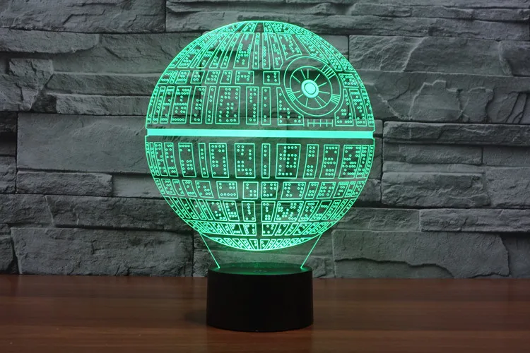 Star Wars Night Light Lamp Touch Table 3D Novelty Led Death Star
