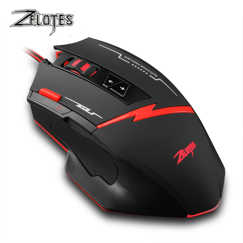 

Zealot C-8 Programmable LED Optical USB Gaming Mouse 2500 DPI 8 Buttons computer mouse hand game Gaming Mouse for PC laptop