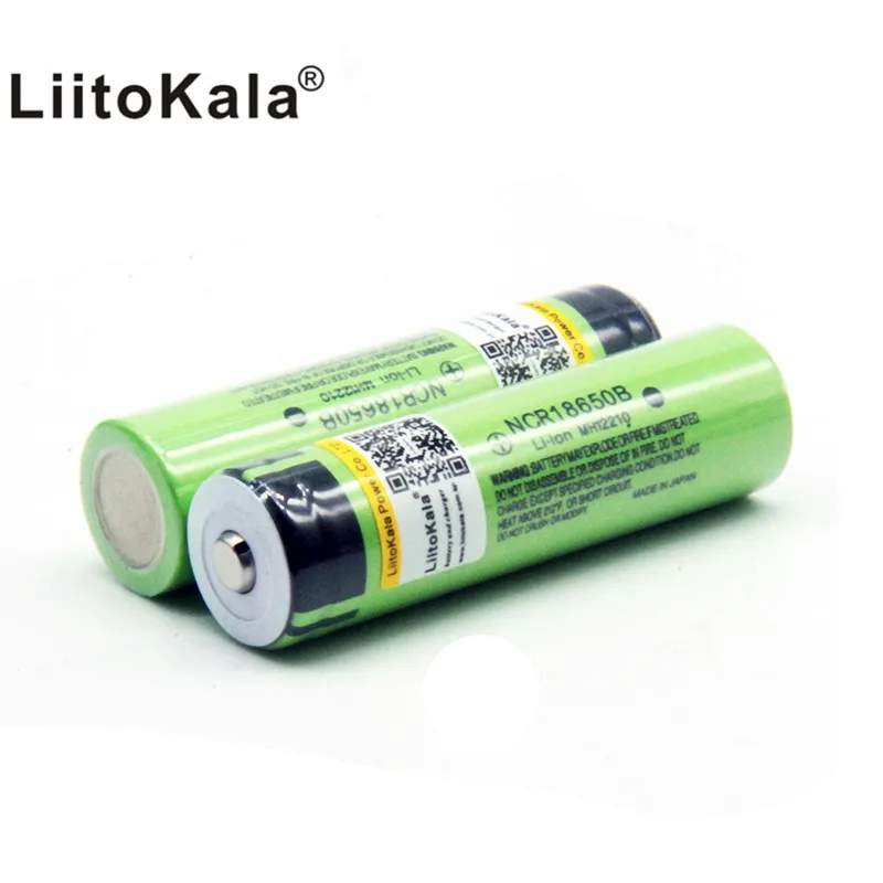 LiitoKala 18650 3400mAh аккумулятор 3,7 V литий-ионный аккумулятор без защиты PCB 18650B18650 3400 - Цвет: 2 PCS battery