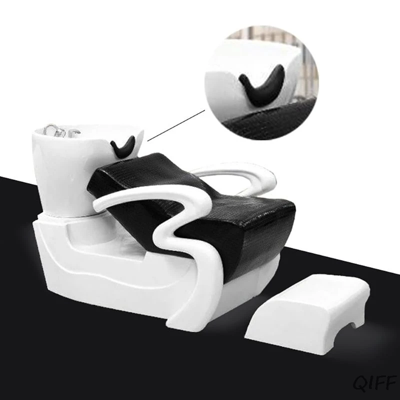 1Pcs Black Silicone Shampoo Head Pillow Neck Rest With Suction Cup Hair Wash Sink Basin Hairdresser Accessories