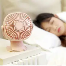 Мини-вентилятор USB Перезаряжаемый вентилятор воздушного охлаждения портативный зажим для стола Настольный вентилятор и лампа для домашнего офиса студенческого использования с светодиодный подсветкой