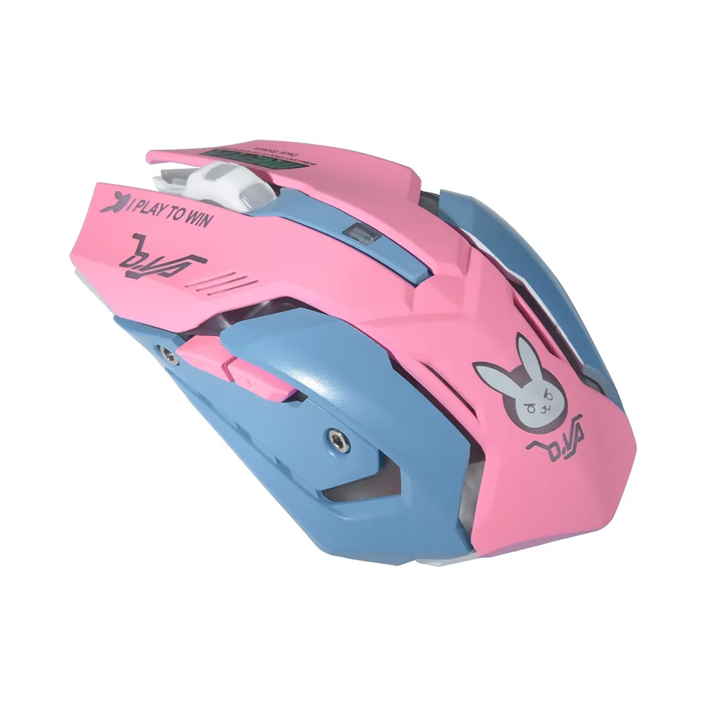 Перезаряжаемая беспроводная мышь 2.4GH розовая игровая мышь 800/1200/1600 dpi офисная Высококачественная Бесшумная мышь для ПК MAC/ноутбука L0305 - Цвет: Pink