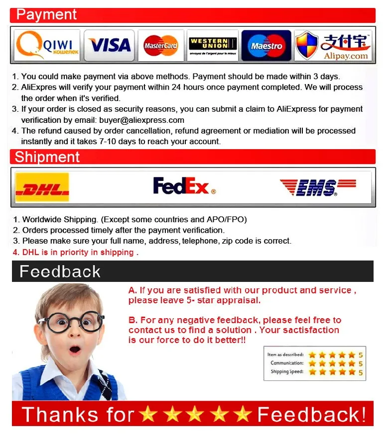shipping and feedback 1
