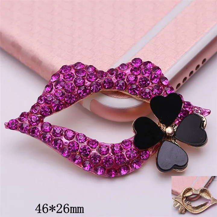 6  Alloy Lipstick Red Lips Fruit Cherry For Mobile Phone Shell Diy Jewelry Accessories Handmade Necklace Bracelet Jewelry Marking