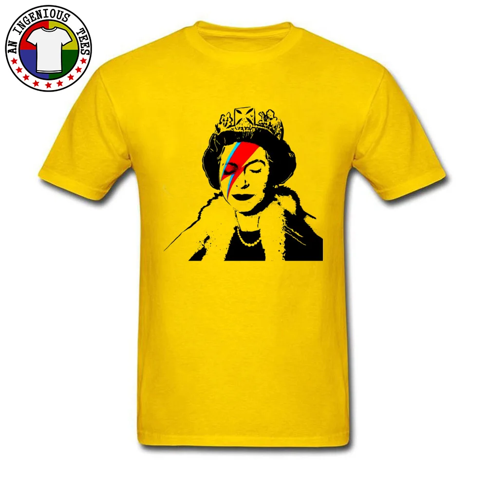 Tops T Shirt Tops Shirts Banksy space queen 14306 Lovers Day Short Sleeve 100% Cotton Round Collar Student T-shirts Custom 2018 Banksy space queen 14306 yellow