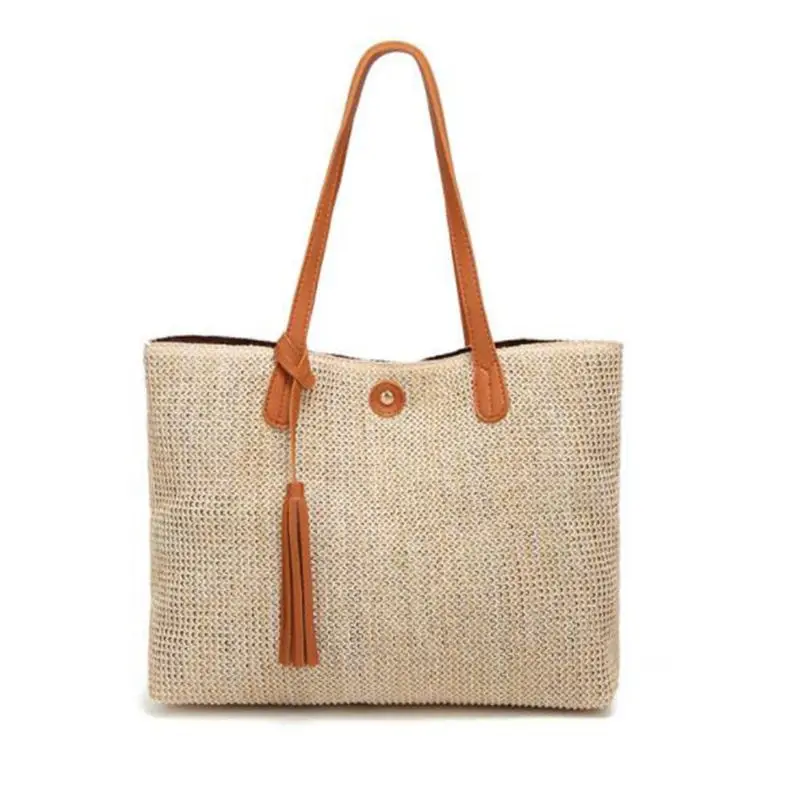 

NEW Woman Bag Women Handbag Straw Bag Big Bags For Woman 2019 New Color Matching Weaving Big Handbag Fashion Sexy Casual FC-69