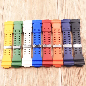 

The latest rubber 16MM strap strap Apply to for Casio GA-100 GA-100 GA-120 GA-120 GD-100 GD-120 GA-100C watch accessories